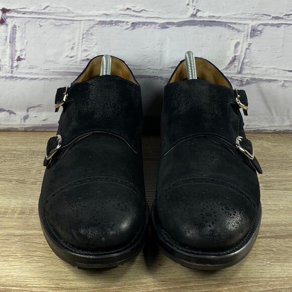 O\'Keeffe Double Monk Strap Cap Toe Dress Shoes Mens Size 8.5 Black Oxford Brogue main image 5